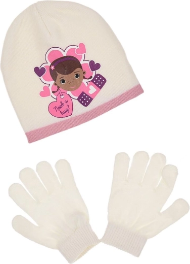 Ensemble bonnet et gants d'hiver Docteure La Peluche