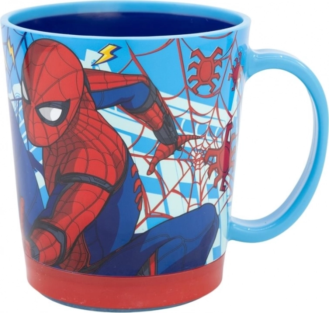 Tasse en plastique avec fond antidérapant motif Spiderman