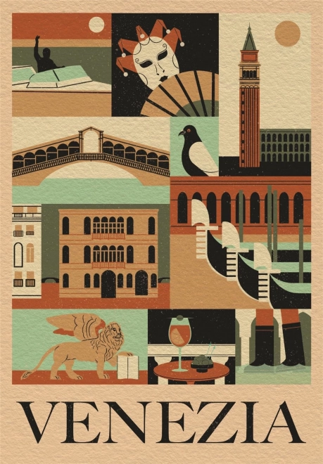 Puzzle 1000 pièces Style in the City Venise — boîte compacte CLEMENTONI