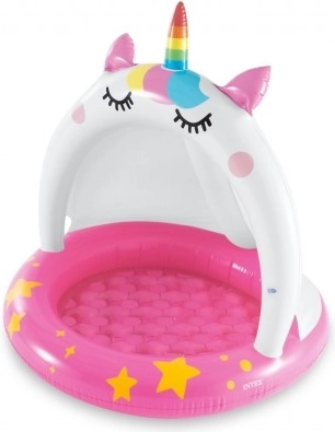 Piscine gonflable pour enfants avec auvent – Licorne INTEX