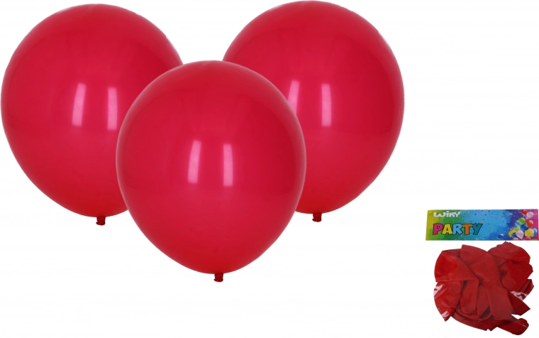 Ballons rouges gonflables 30 cm - lot de 10 pièces