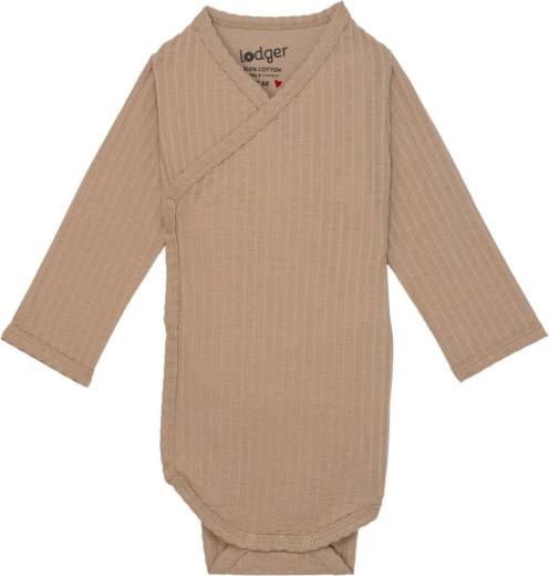 Body respirant Lodger à manches longues seersucker beige taille 68