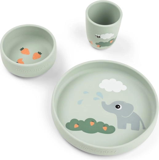 Done by Deer set de repas Stick&Stay Elphee vert