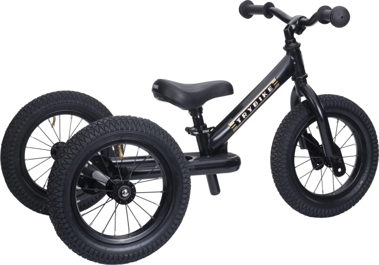 Trybike 2-en-1 : draisienne et tricycle pour enfant (noir)