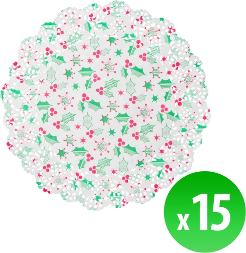 Set de table en papier de Noël sous assiette 21,5 cm - 1 pièce