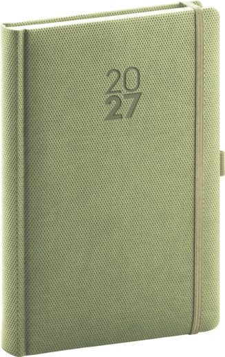 Agenda quotidien Notique Diamante 2027 olive 15 × 21 cm