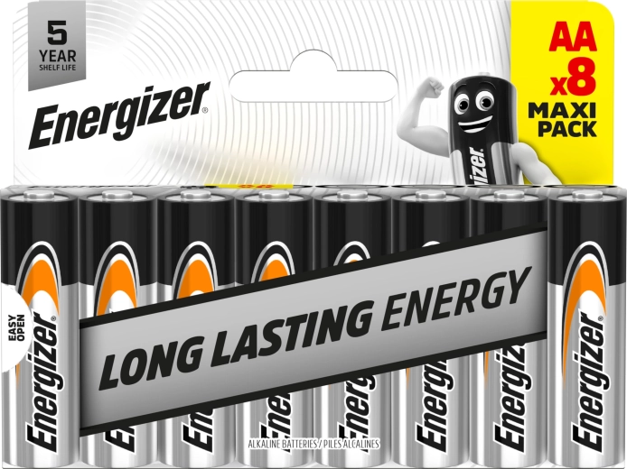 Piles alcalines Energizer Everyday AA, 8 pièces