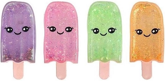 Jouet sensoriel antistress à presser « glace » avec paillettes 14 cm