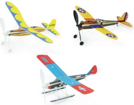 Vilac ensemble avion avec hélice à ressort, bleu