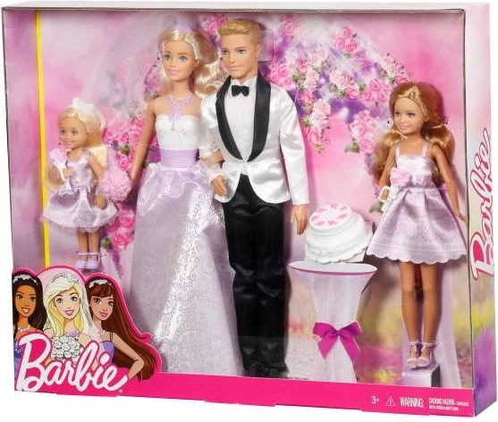 Coffret de poupées de mariage Barbie (4 pièces)