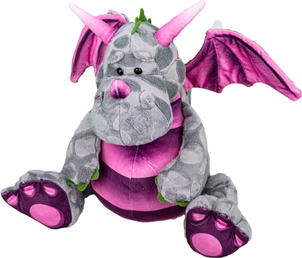 Dragonnet en peluche 23 cm – gris, doudou tout doux pour bébés