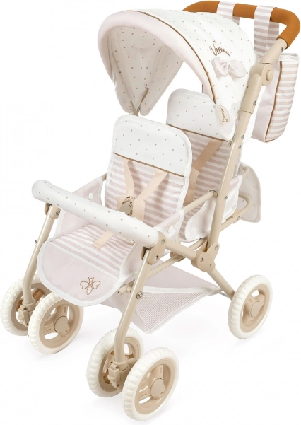 Poussette pliable pour poupées jumeaux Verona 72 cm