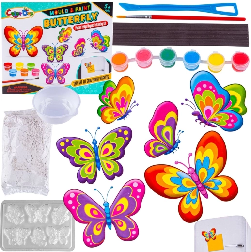 Kit créatif pour mouler et peindre des aimants – papillons colorés