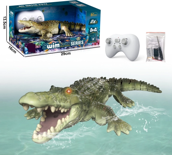 Crocodile RC vert avec télécommande