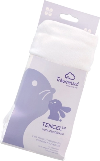 Träumeland drap-housse Tencel 40 × 90 cm blanc