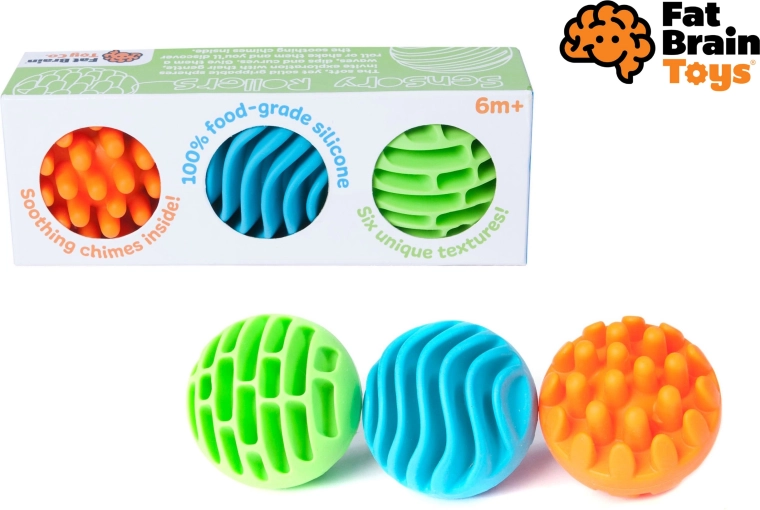Fat Brain balles sensorielles Sensory Rollers - 3 pièces