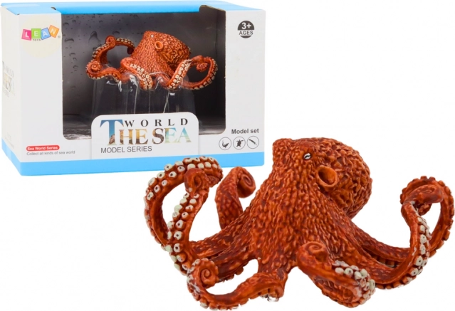 Figurine pieuvre géante orange 10 cm