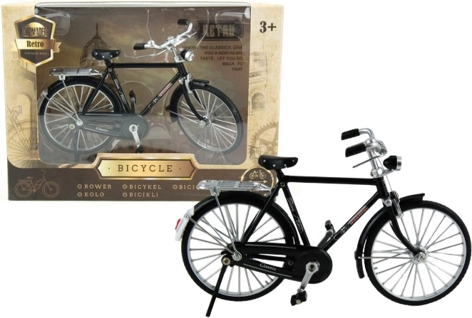 Vélo métallique en boîte