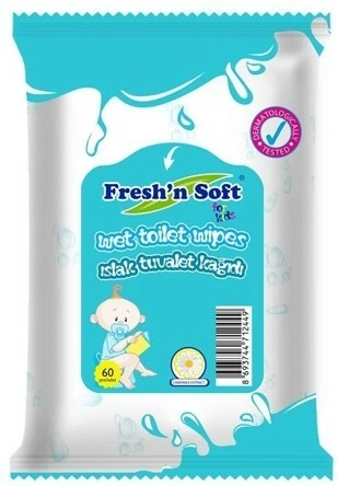Fresh 'n soft papier toilette humide pour enfants vegan 60 pcs
