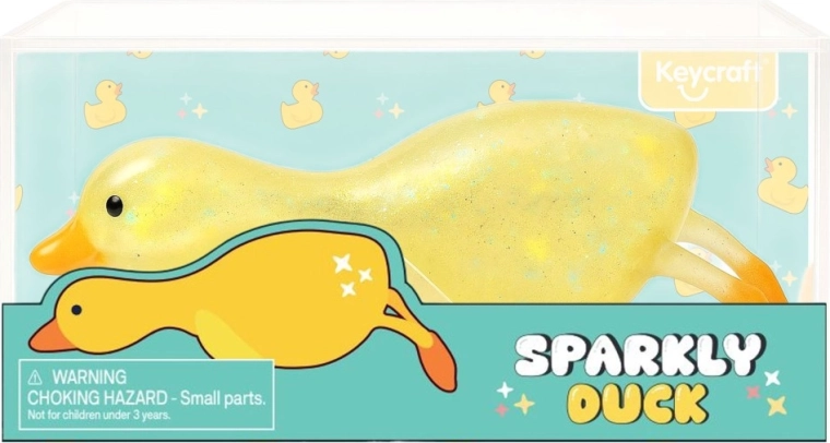 Canard pailleté extensible et à presser – jouet antistress en gel