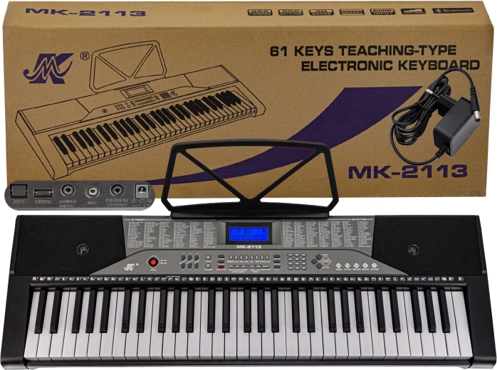 Clavier MK-2113 avec 61 touches et adaptateur d’alimentation