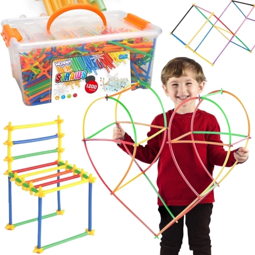 Kit de construction Woopie en pailles colorées – 1200 pièces