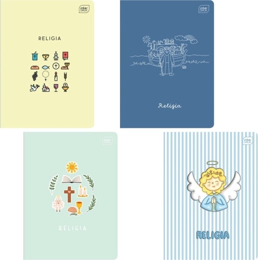 Cahier A5 pour religion, quadrillé, 32 feuilles, mix de motifs Interdruk - 1 pièce