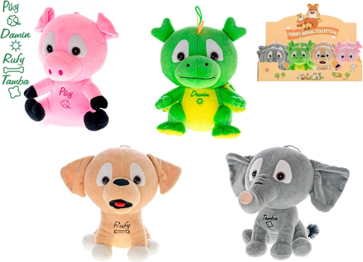 Ensemble d’animaux en peluche 15 cm – 8 pcs