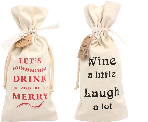 Sachet cadeau crème pour bouteille 15 × 35 cm avec ruban de serrage (lot de 20 pièces)