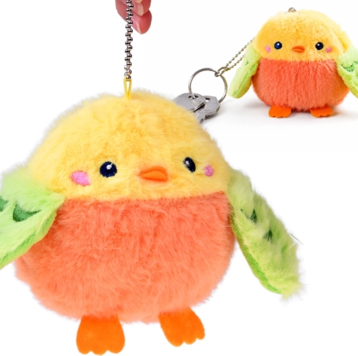 Oiseau en peluche Arbuzik Łobuzik avec sifflet et chaînette de suspension 11 cm - 1 pièce