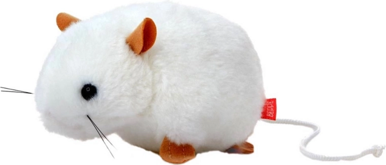 Souris en peluche blanche 13 cm