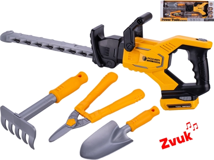 Taille-haies pour enfants à piles avec sons et accessoires 57 cm