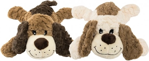 Chien en peluche allongé 40 cm, 2 couleurs, 0+