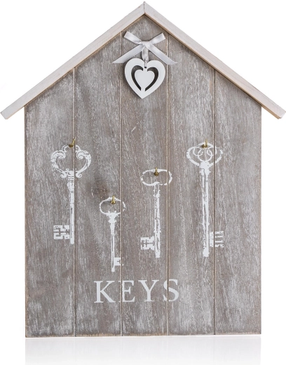 Étagère murale pour clés HEART en MDF 34 × 29,5 × 2 cm