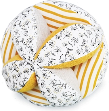Boule d’activité textile avec hochet Abeille