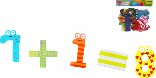 Chiffres magnétiques en bois – lot de 14 pièces