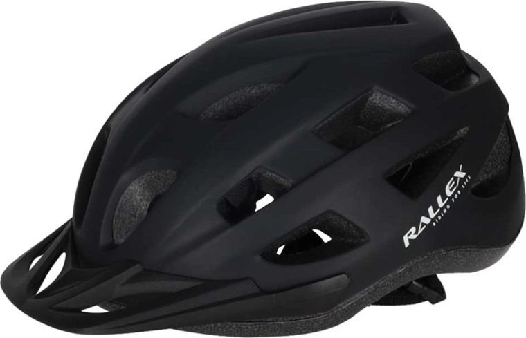 Casque de vélo Rallex avec visière, noir, M 54–58 cm