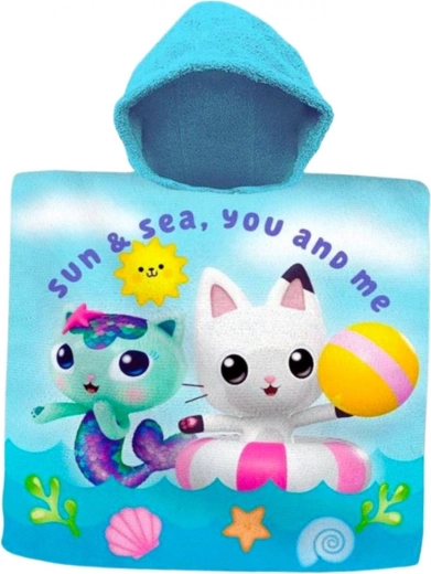 Poncho de bain à capuche Gabby's Dollhouse 60 × 120 cm