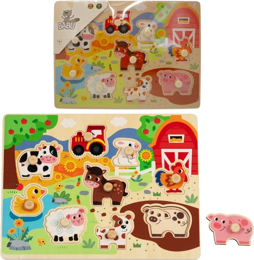 Puzzle encastrable en bois Grande ferme