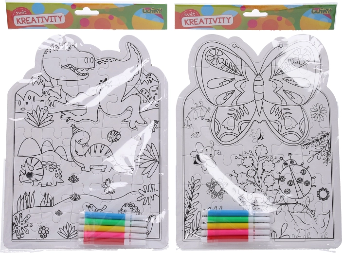 Kit créatif de puzzles avec feutres - 1 pièce