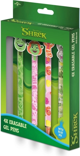 Lot de stylos gel effaçables Shrek, 4 pcs