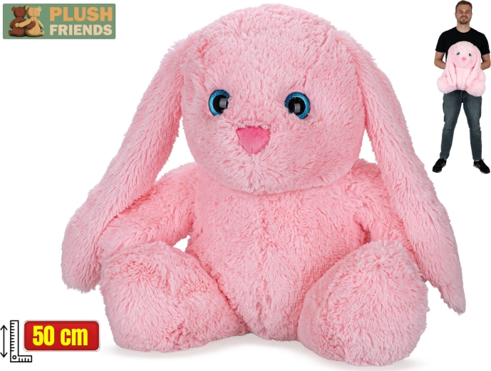 Plush Friends lapin rose 50 cm