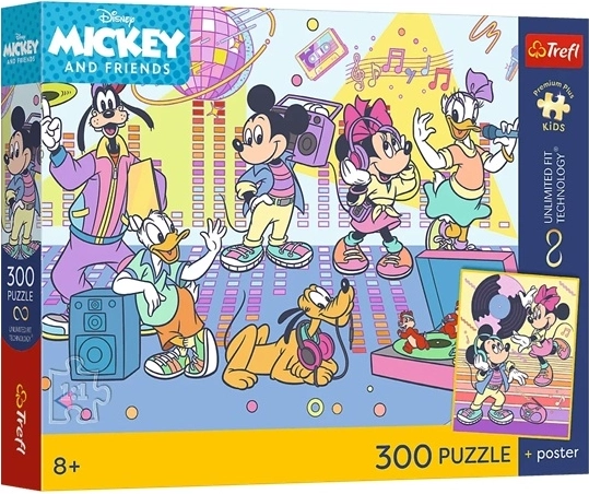 Trefl Disney Mickey et ses amis – puzzle 300 pièces avec poster