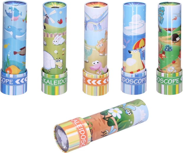Kaléidoscope métallique avec animaux 18 cm - 1 pièce