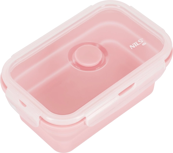 Boîte à goûter pliable 500 ml rose NILS Camp