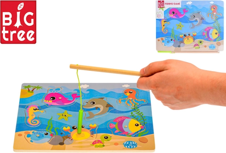Big Tree jeu magnétique en bois Poissons