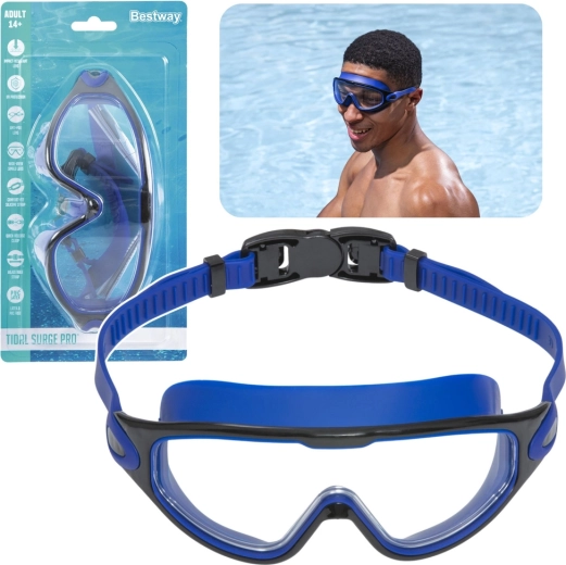 Lunettes de natation Bestway noir et bleu avec sangle réglable