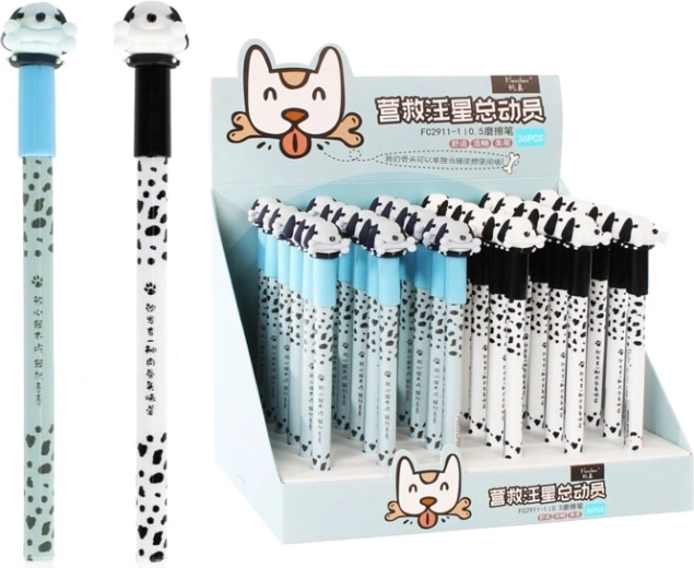 Stylo effaçable à encre blanche avec motif chien - 1 pièce