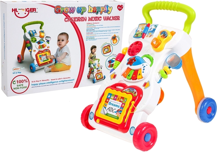 Trotteur pousseur 3-en-1