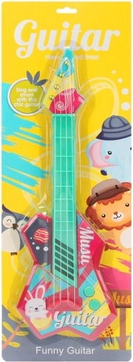 Guitare colorée avec petits animaux 42 cm